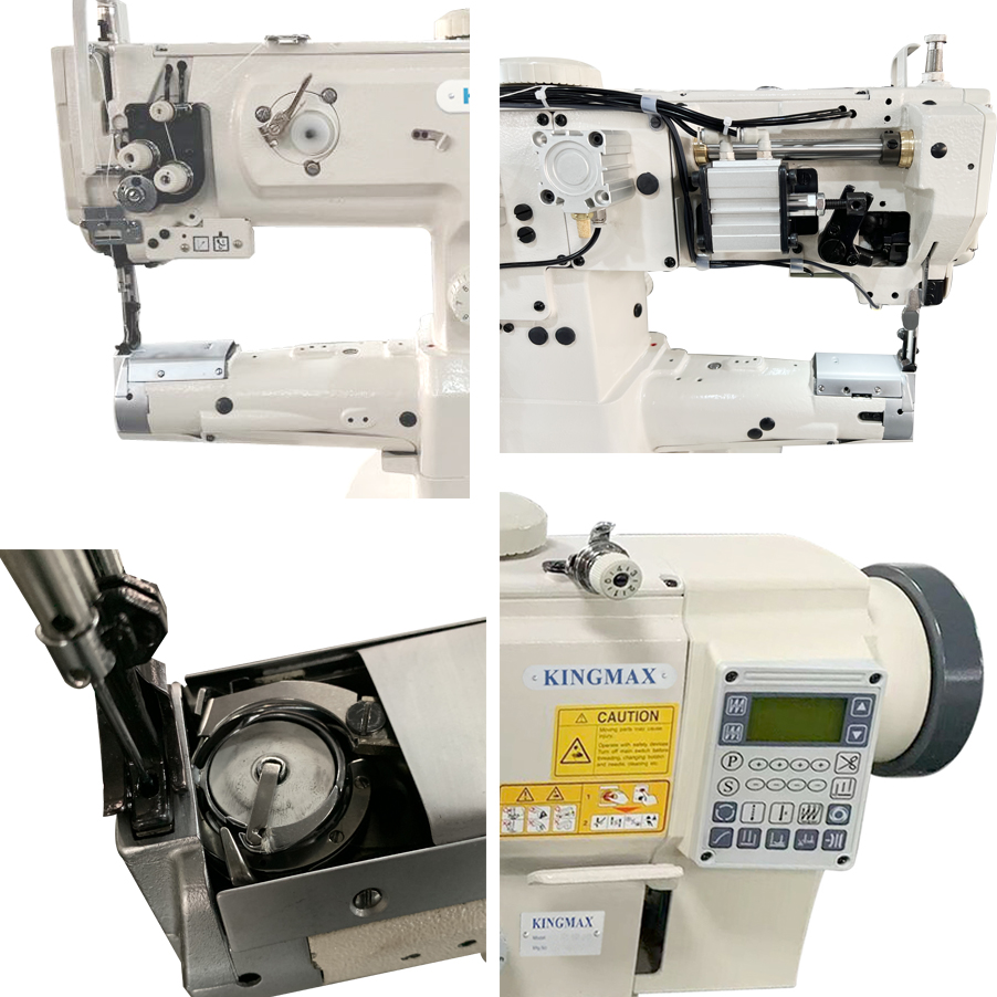 Directdriven single needle walking foot cylinder bed sewing machine